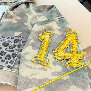 Thời Trang Phố Tùy Chỉnh Vá Thêu <span class=keywords><strong>Leopard</strong></span> In Người Đàn Ông Của Ripped Đau Khổ Rửa Axit Ngụy Trang Camo Dây Kéo Áo Khoác Cho Nam Giới - Product Image 3