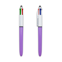 Stylo à bille multifonctionnel à écran tactile, nouveauté, encre 4 couleurs, largeur d'écriture 0,7 mm, plume DX, stylo promotionnel en plastique