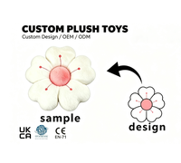 Peluche personnalisée, poupée en peluche douce en forme de fleur pour cadeau promotionnel, peluche personnalisée