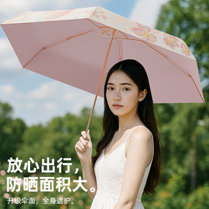ร่มพับได้หลากสีสัน Fly Flower ป้องกันแสงแดด UPF50+ พกพาสะดวก ใช้ได้ทั้งกันฝนและกันแดด - Product Image 3