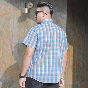 2023 grande taille chemise à manches courtes décontracté ample multicolore tout avec coton Plus gros chemise à manches courtes hommes - Product Image 3