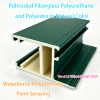 Proveedor de Ventanas GFRPU, Perfil de Poliéster y Poliuretano Pultruido, Color Natural, Pintura de Poliuretano a Base de Agua en Aerosol