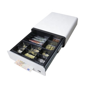 blanco CX-330, <span class=keywords><strong>5</strong></span> compartimentos para <span class=keywords><strong>billetes</strong></span> y 8 para monedas, cajón para caja registradora POS, compatible con <span class=keywords><strong>euros</strong></span> - Product Image 1