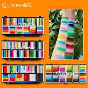 <span class=keywords><strong>Pintura</strong></span> <span class=keywords><strong>Facial</strong></span> Abstracta con Diseño de Arcoíris para Niños, <span class=keywords><strong>Pintura</strong></span> Corporal a Base de Agua para Eventos Infantiles, Pinturas Faciales - Product Image 4