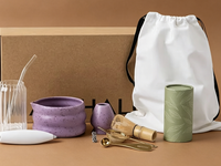 Ensemble de matcha de style japonais, coffret cadeau élégant, comprend un bol en céramique Chawan, un support pour Chasen, un fouet en bambou
