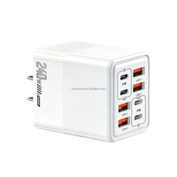 EU US UK Stecker Neues 240W USB-C GaN Telefon-Schnellladegerät 8 Anschlüsse USB Typ-C PD Schnellladung QC 3.0 Wandladegerät Netzteil