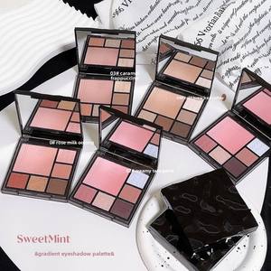 จานสีอายแชโดว์ทรงสี่เหลี่ยม6สีถาดสำหรับแต่งตาประกายระยิบระยับเป็นกลาง - Product Image 3