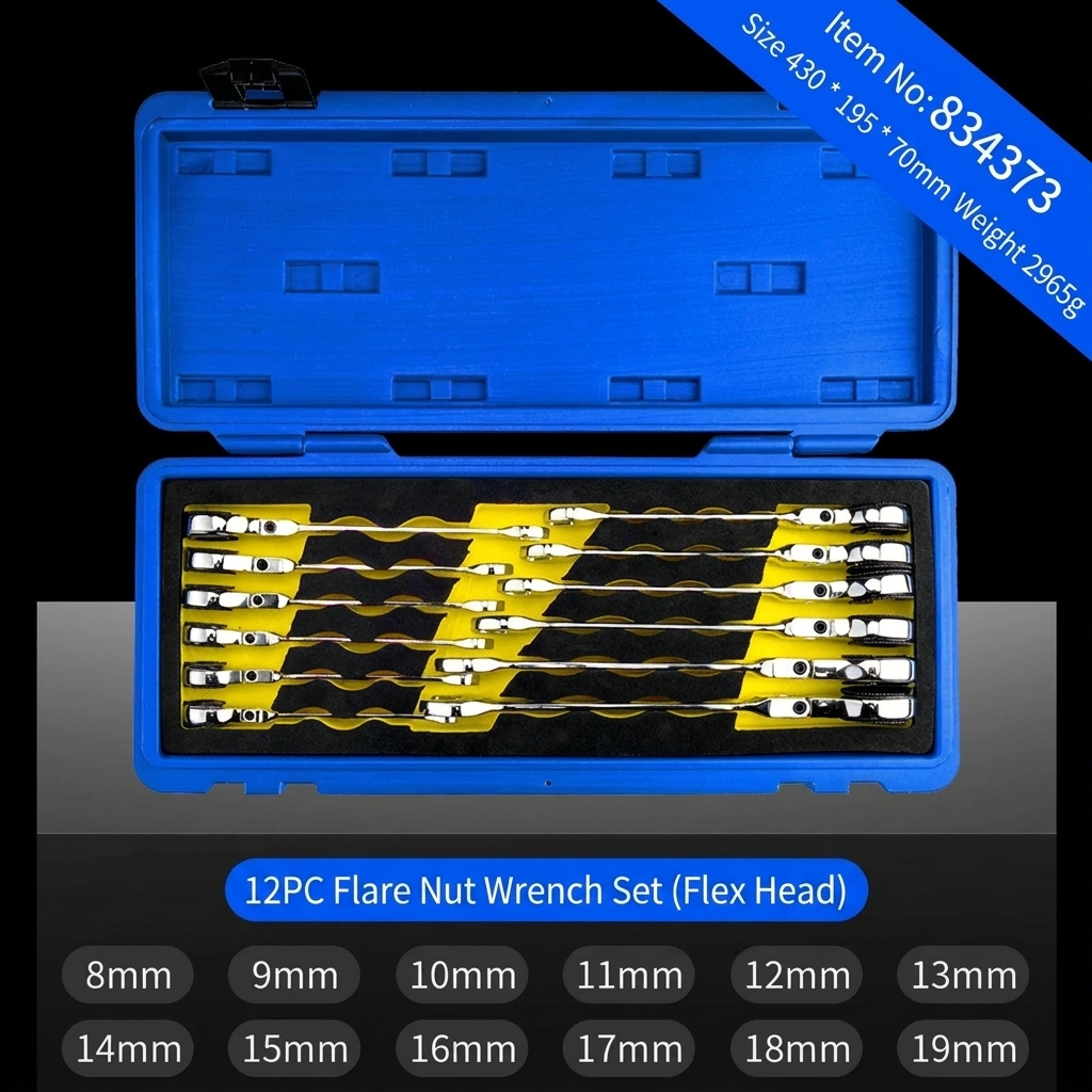 12PCS - Adjustable head 8-19mm