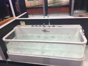 Mesa קטן מקלחת משולבת זכוכית עבה אמבט אמבט אמבטיה - Product Image 2