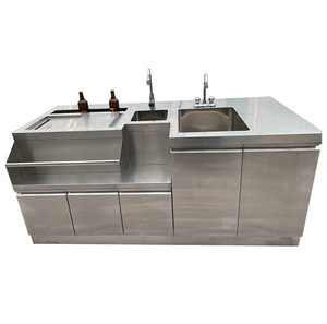 Grandi Sconti Banco <span class=keywords><strong>Bar</strong></span> WORKSTATION COCKTAIL in Acciaio Inox 304 <span class=keywords><strong>su</strong></span> <span class=keywords><strong>Misura</strong></span> - Product Image 1