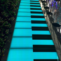 Lumières LED hexagonales personnalisables DMX interactives pour piste de danse de boîte de nuit, clavier de piano, discothèque, événement DJ, en acier inoxydable