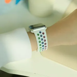 44mm 45mm Sport Watch Band Armband Luxus Silikon Verstellbar Weich Gummi Uhr Band Armband Für Apple Smart Watch Serie 7 6 5 4