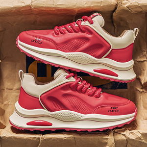 Sneakers Sportive Casual di Lusso da Uomo 2025: Tendenza Moda, Traspiranti, Comfort Barefoot, Ammortizzazione, Suola Morbida, Chiusura con Lacci - Product Image 1