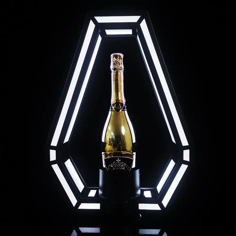Portabottiglie a LED per Champagne portabottiglie per vino portabottiglie in ferro acrilico diamantato per Bar Club