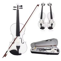 Violon rose 4/4 rétro en épicéa massif mat de haute qualité, accessoires pour adultes, niveau débutant, examen de jeu