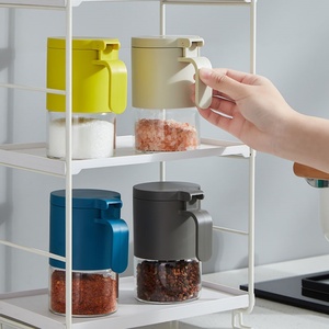 Glass Spice Jars Spice Containers Spice Bottles Mini Seasoning Storage Jars with Flapper Condiment <b>Pots</b> - Product Image 5