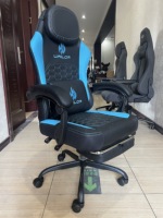 Chaise de gaming exécutive à dossier haut JOHOOFURNITURE, en PU rouge, réglable en hauteur, pivotante, avec support lombaire, pour bureau moderne à domicile