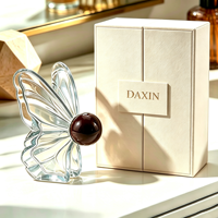 Flacon de parfum en verre de style arabe en forme de papillon, flacon de parfum vide de luxe, personnalisation avec emballage boîte, flacon parfum