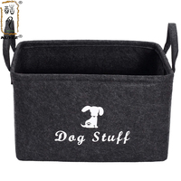 Cesta de Almacenamiento para Juguetes de Mascotas KUYUE, Organizador de Fieltro con Asas, Bolsa de Almacenamiento Moderna para Juguetes, Mantas, Correas y Accesorios Bordados para Mascotas