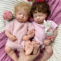 Poupée Bébé Reborn en Silicone Réaliste LOULOU Exclusive 50CM, Garçon ou Fille, Bouche Ouverte, Sucette Réelle Disponible, Jouet Interactif