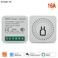 Interrupteur WiFi MINI SMG-3011 16A, relais intelligent pour la maison, fonctionne avec l'application Smart Life, contrôle à distance, minuterie