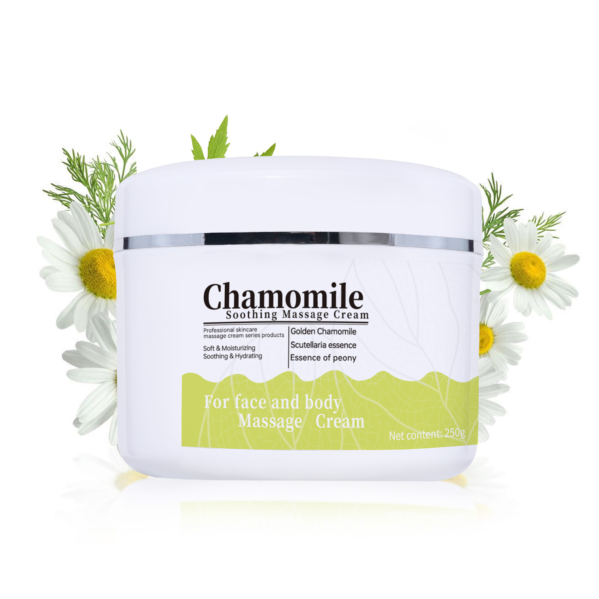 Crème de massage apaisante à la camomille 250g
