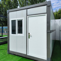 Maison conteneur pliable à structure en acier, cabane modulaire préfabriquée de style ferme avec panneaux sandwich, design moderne, certifiée CE
