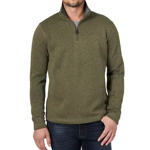 Suéter de lã macio com manga comprida, suéter de zíper para homens, jaquetas com estampa personalizada