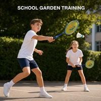 Raquette de badminton pour enfants 48 cm, cadre en fer, pour l'école, le jardin, l'entraînement, vente en gros, logo personnalisé, OEM