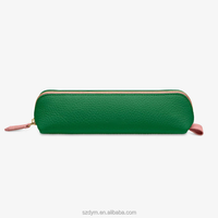 Étui à crayons personnalisé en cuir PU avec fermeture éclair Étui à stylo élégant pour sac à cosmétiques Pochette de rangement pour pinceaux de maquillage