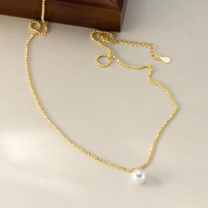 สร้อยคอเงินแท้ S925 สไตล์ญี่ปุ่น-เกาหลี ดีไซน์หรูหรา ประดับมุกหลายเม็ด สำหรับสุภาพสตรี รุ่น D6869 - Product Image 1