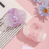 Yuxi Pinces à cheveux rétro personnalisées, fleurs dégradées, barrettes pour coiffure mi-attachée, pinces requin, accessoires capillaires papillon dégradés