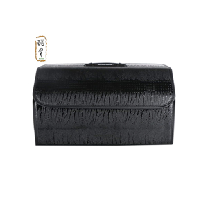 KUYUE Collapsible Car Trunk Organizer Crocodile Texture PU Leather Automotive Trunk Storage Box Foldable Cover