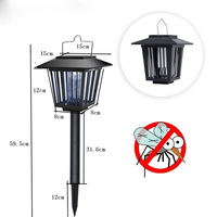 Piège à moustiques lumineux pour pelouse, résistant à la pluie, personnalisable en usine, corps en ABS, LED, anti-insectes, lumières pour moustiques de cour