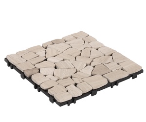 Azulejo de pizarra de piedra entrelazada DIY de diseño moderno, 300*300mm, fácil de instalar, XF-R024 para aplicaciones antiácido al aire libre - Product Image 3