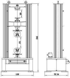 HST WDS-300E 300KN Elektronik Üniversal Test Cihazı Dokunmatik Ekranlı Laboratuvar Tipi 220V Girişli Üniversal Test Cihazı - Product Image 2