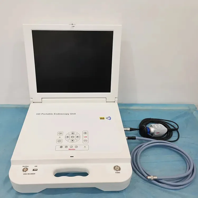 VS-GW612 Full HD Vterinary Endoscope Camera 4 in One Camera LED Light Source Monitor HD Recorder Easy to Carry with Suitcase