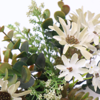 Vente chaude Automne-Couleur Artificielle Bambou En Pot Chrysanthème Mixte Mini Maison Vase Plantes Décoratives pour la Fête Des Mères Pâques