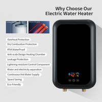 Chauffe-eau électrique instantané mural 220-240V 9000W avec affichage LED et température réglable pour salle de bain