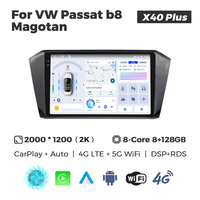 MEKEDE X10 X20 X30 X40 UIS7865 8+128G QLED AKM DSP CarPlay sans fil Android Auto pour VW Passat B8 Magotan