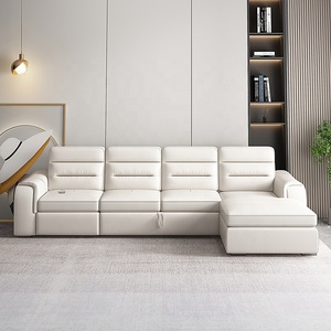 Sofá multifuncional en forma de L simple y moderno Sofá cama plegable de esquina con espacio de almacenamiento Sillón reclinable eléctrico se puede personalizar - Product Image 5