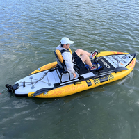 Kayak gonflable de haute qualité avec système de propulsion à pédales, kayak de pêche avec système de propulsion à pédales