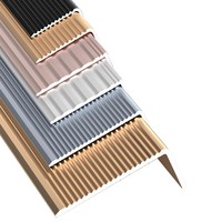 Profilé d'angle antidérapant en aluminium pour escalier, protection de bord de marche, bande de finition en L pour carrelage