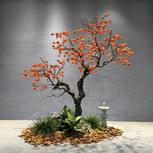 Nouvel <span class=keywords><strong>Arbre</strong></span> de <span class=keywords><strong>Kaki</strong></span> de Style Chinois Premium - <span class=keywords><strong>Arbre</strong></span> Fruitier Artificiel Réaliste pour la Décoration Intérieure et Extérieure - Product Image 3