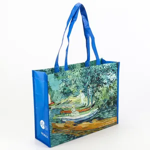 Tùy Chỉnh Sơn Dầu In Ấn Công Suất Lớn Gấp Pp Không Dệt Tote Shopping Bag