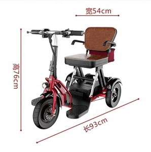Tricycle Vélo Électrique moto-cycle Électronique pliable pour les personnes âgées handicapées 3 vitesses roue-chaise cycle 3 roues 300w - Product Image 2