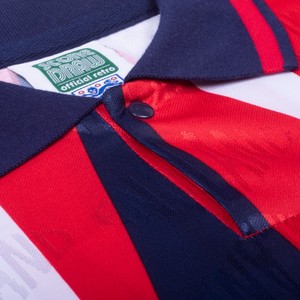 Custom Red England 1990 Inter Away Retro Soccer Jersey Factory-Supply Men's for Collar Short Fans' Wear 100% Polyester Quick - Product Image 3
