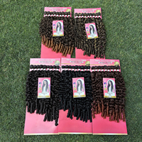 Extensions de cheveux synthétiques Julianna en gros, lot de 9 pièces, en fibres de protéines bio organiques, tissage bouclé birman