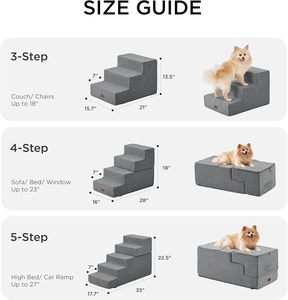 Bajo MOQ Entrega rápida Escaleras para mascotas en ángulo recto extra ancho con fondo antideslizante para cama Escaleras para perros y gatos pequeños - Product Image 5