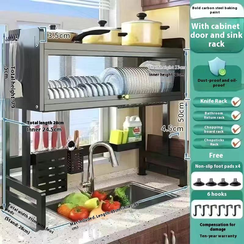 black 85CM- Deluxe complete set+single flip door